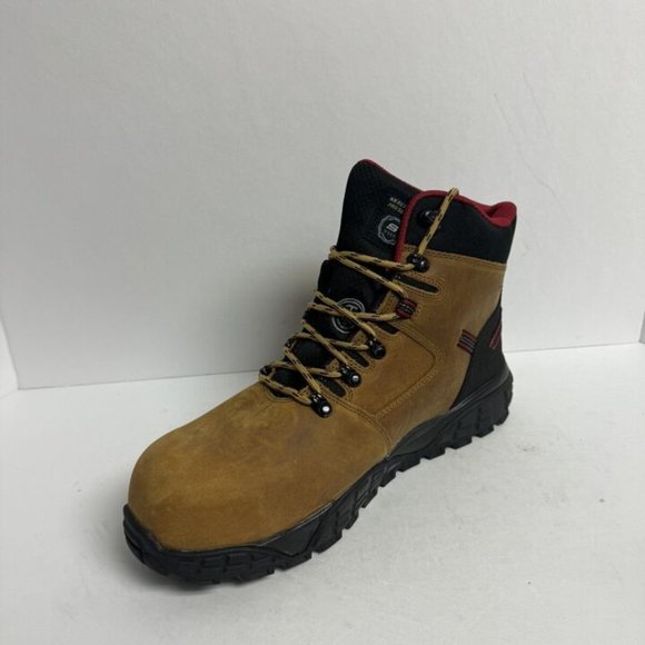 Skechers Mens Treadix Comp Toe Work Boot Brown Size 13 M